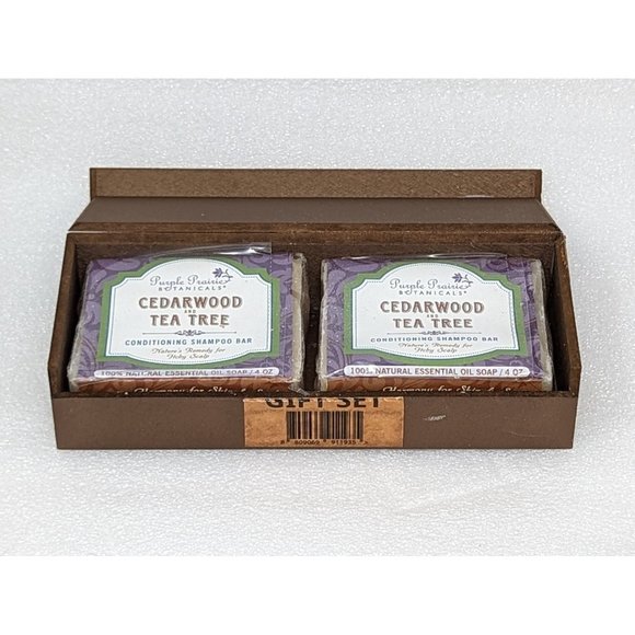 Purple Prairies Botanicals Cedarwood Tea Tree Conditioning Shampoo Bar Gift Set - Picture 1 of 2